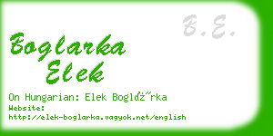 boglarka elek business card